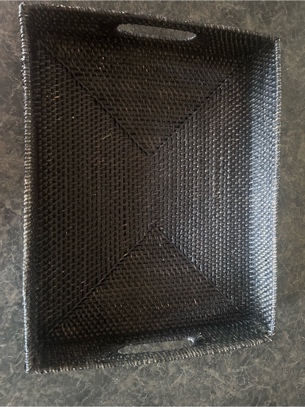 Black Woven Serving Tray - Home Accents
